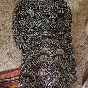 Black and white patterned skirt